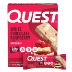 Quest Nutrition, протеиновый батончик, белый шоколад и малина, 4 шт. по 60 г (2,12 унции)