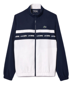 Мужской теннисный костюм Lacoste Sportsuit Logo Stripe Tennis Tracksuit - navy blue/white