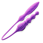 Двухсторонний гибкий вибромассажер 58,7см с дистанционным управлением Adrien Lastic 2X+LRS