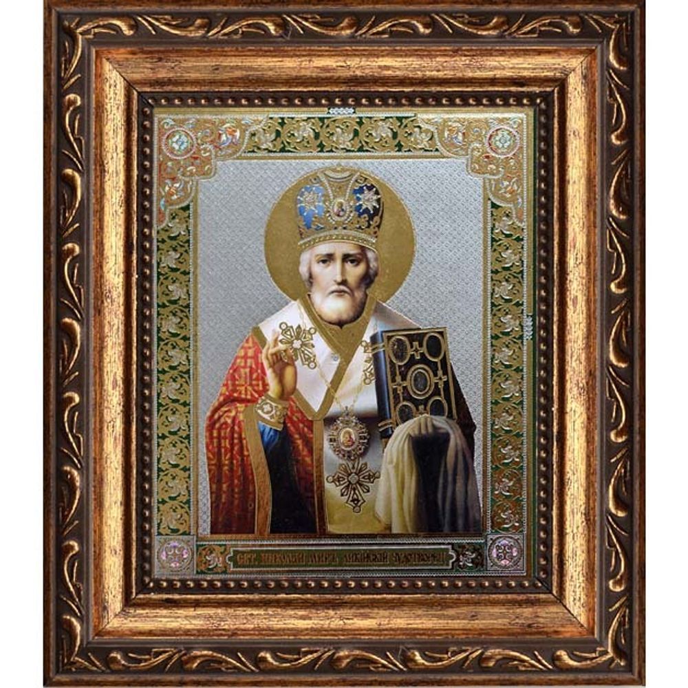 Николай Чудотворец. Печатная икона.