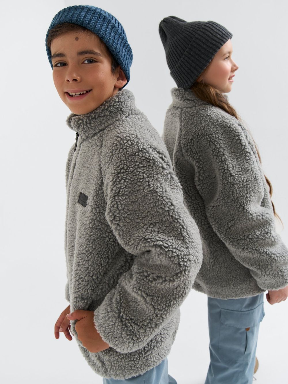 Куртка меховая "Серый меланж" 7+