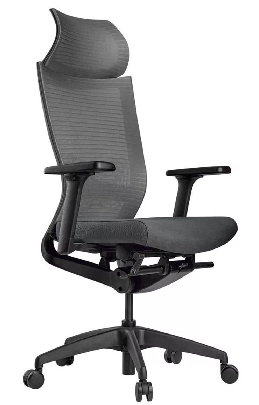 Кресло эргономичное SCHAIRS ZENITH ZEN2-М01B каркас черный/ IR19GY сетка/ IT01GY ткань серая