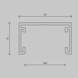 Шинопровод накладной Maytoni Busbar trunkings Basity TRX172-111B