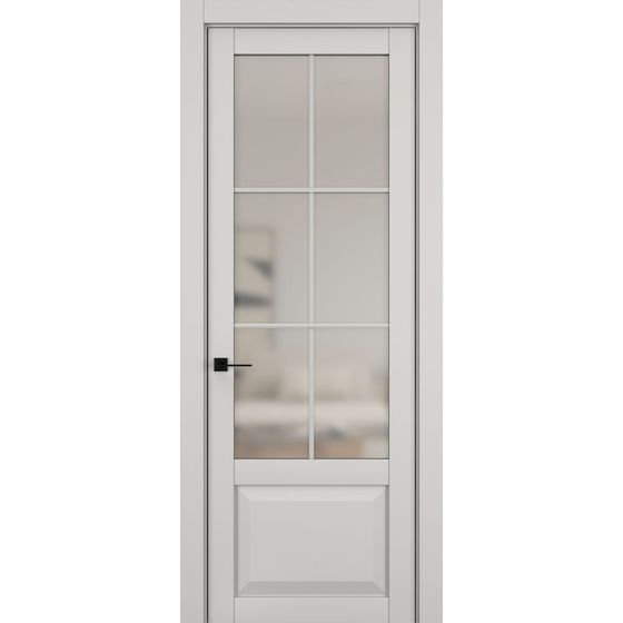 Купить Межкомнатная дверь керамик NC 6 слоновая кость остеклённая