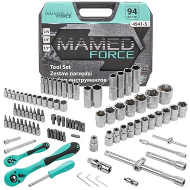 Набор инструментов PROFI 94пр. 1/4'',1/2''(6гр)(4-32мм) MAMEDFORCE MF-4941-5