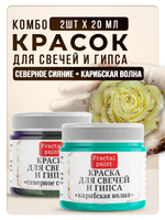 Комбо красок для свечей и гипса (северное сияние+карибская волна) 2х20мл