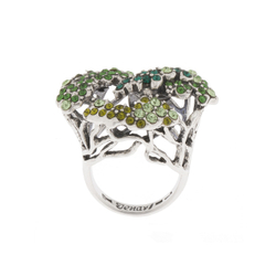 "Крона" кольцо в серебряном покрытии из коллекции "Волшебный лес" от Jenavi