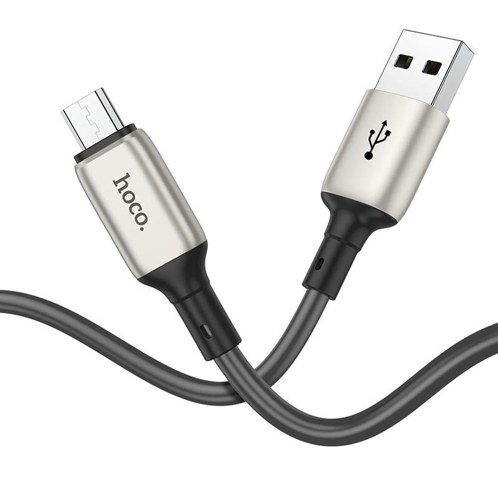 Дата-кабель универ. micro USB /Android/ 1 м, 2.4А, метал. адаптеры (HOCO.)