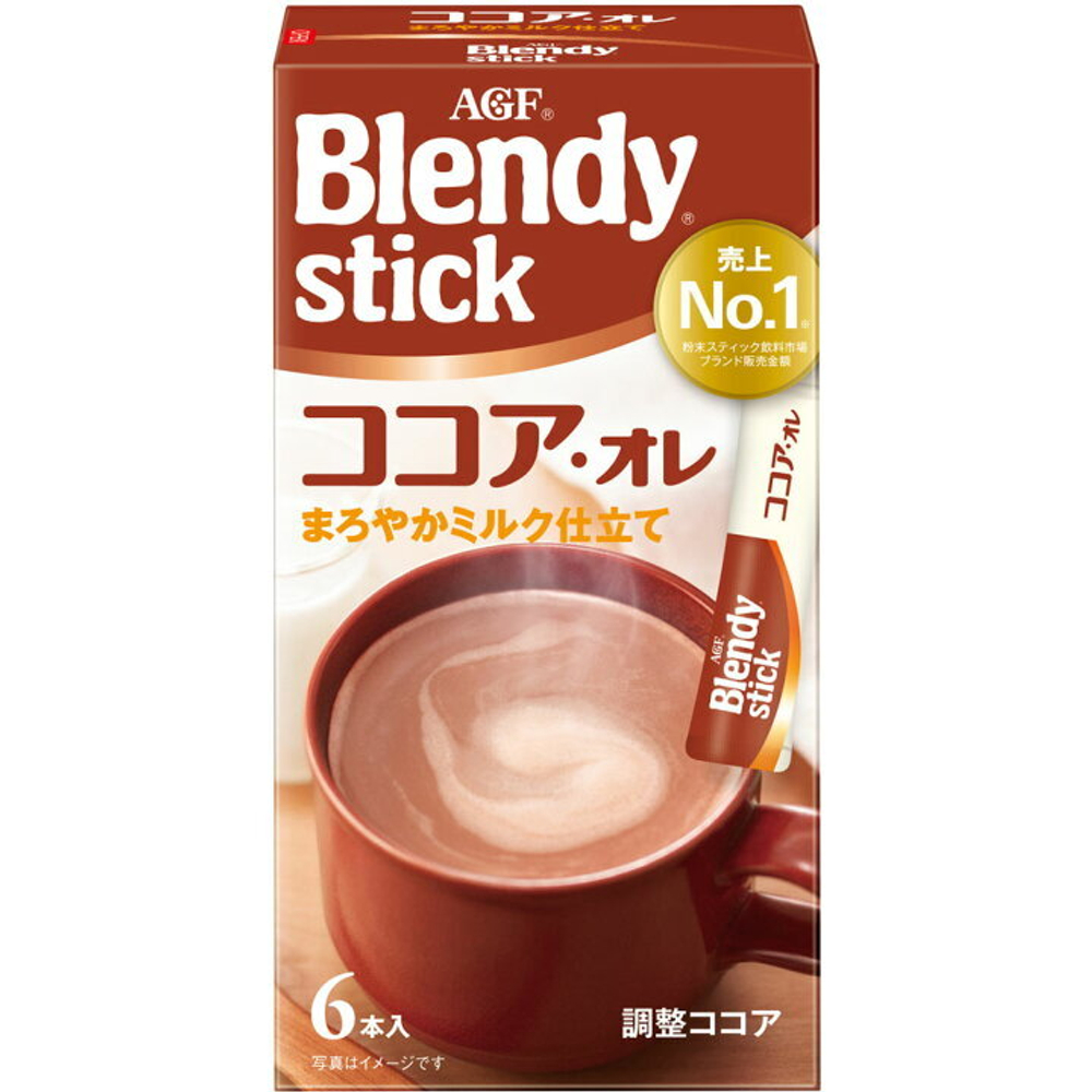 Какао AGF Blendy stick с молоком и сахаром, 6x11 г