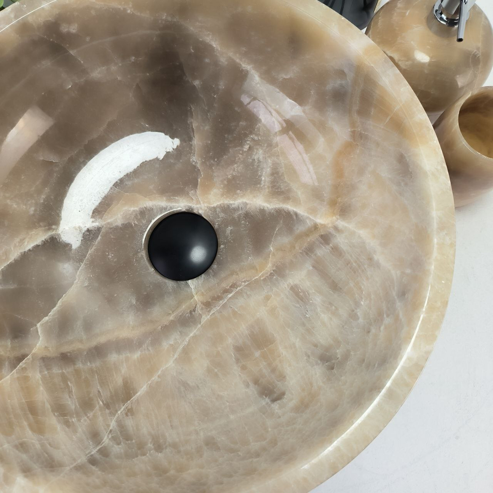 Раковина из оникса Bowl Grey TinLip BO-62927 40*40*15 44