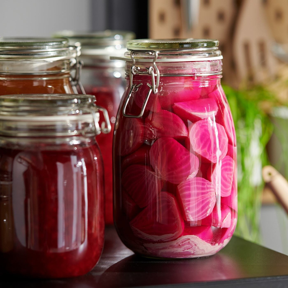 IKEA KORKEN  (ИКЕА КОРКЕН)  -  Банка с крышкой, прозрачное стекло, 1,8 л