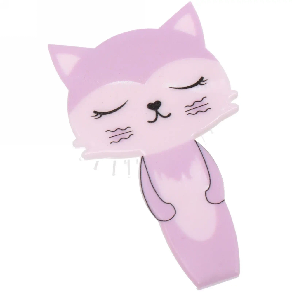 Расческа массажная детская «Zverushka» котик, 7*13см, в пластиковой коробке