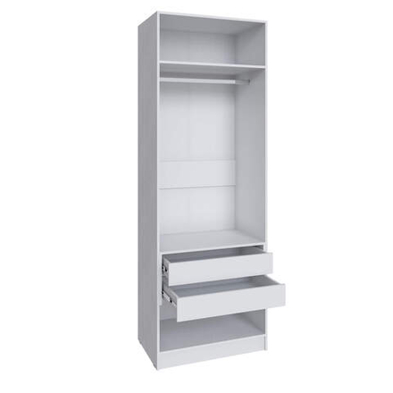 Мадрид (Тэкс) Шкаф распашной (0,8) с зеркалом (2 ящика внутри)