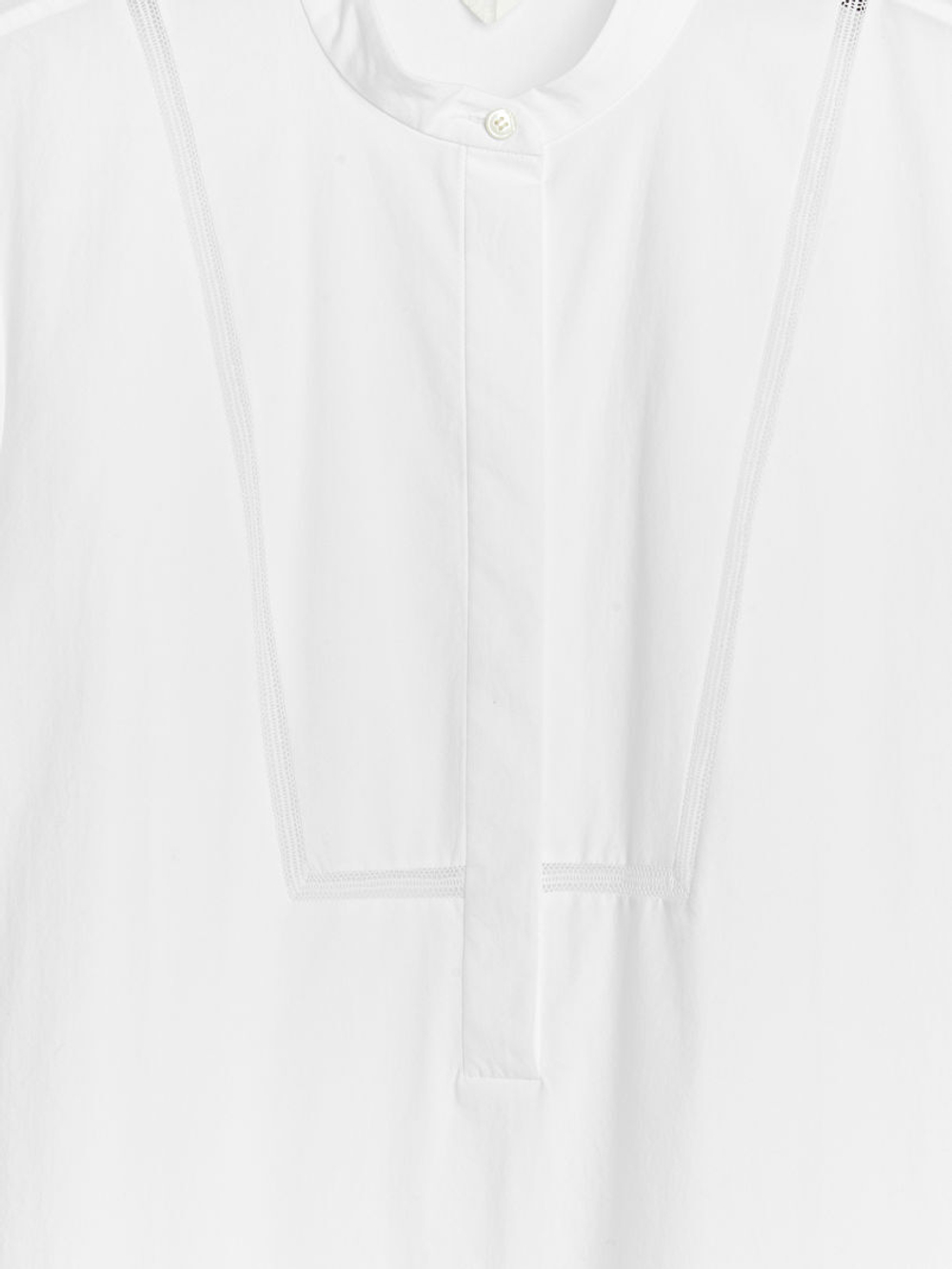 ARKET ПЛАТЬЕ-ТУНИКА С КОРОТКИМИ РУКАВАМИ, БЕЛЫЙ