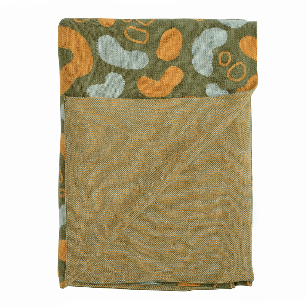 Плед вязаный с авторским принтом animal spots из коллекции wild, 130х180 см