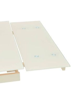 Стол обеденный Roma раскладной 160-220*90 глянцевый бежевый