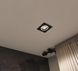 DK2061-BK Встраиваемый светильник IP 20, до 15 Вт, GU10, LED, черный, алюминий