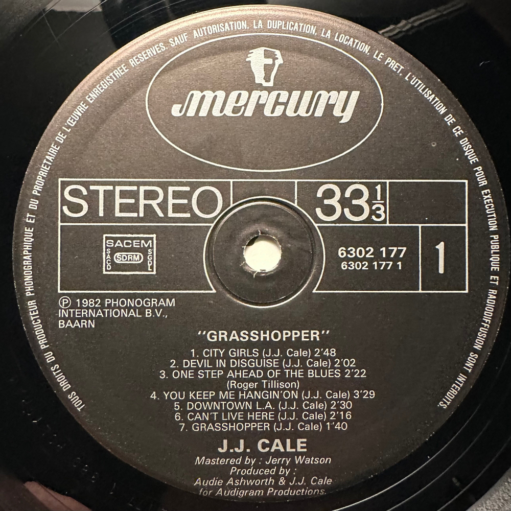 J.J. Cale - Grasshopper (Франция 1982г.)