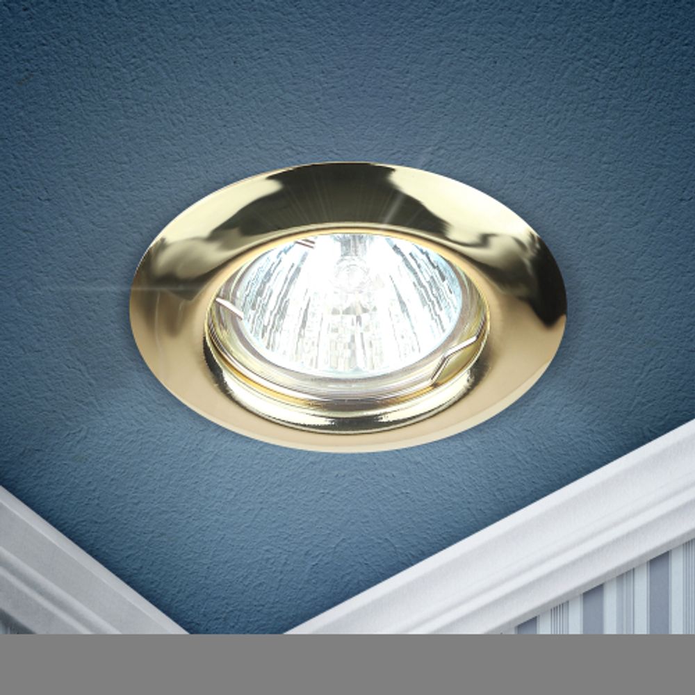 ST3 GD Светильник ЭРА штампованный MR16,12V/220V, 50W золото