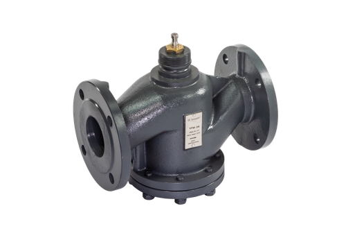 Клапан регулирующий VFM-2R фланцевый, разгруженный для применения с приводами AMV(E) - 1800R, AMV(E) - 3000R, AMV(E) - 6500R, AMV(E) - 10KR, регулируемая среда – вода, PN = 16 бар, Тмакс. = 150 °С, материал – чугун, Ридан, Россия