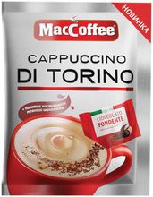 Растворимый кофе MacCoffee Cappuccino di Torino с шоколадом, в пакетиках 20 штук