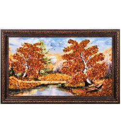 AMB-11/ 7 Картина «Красота природы» (с янтарной крошкой) 50х80см