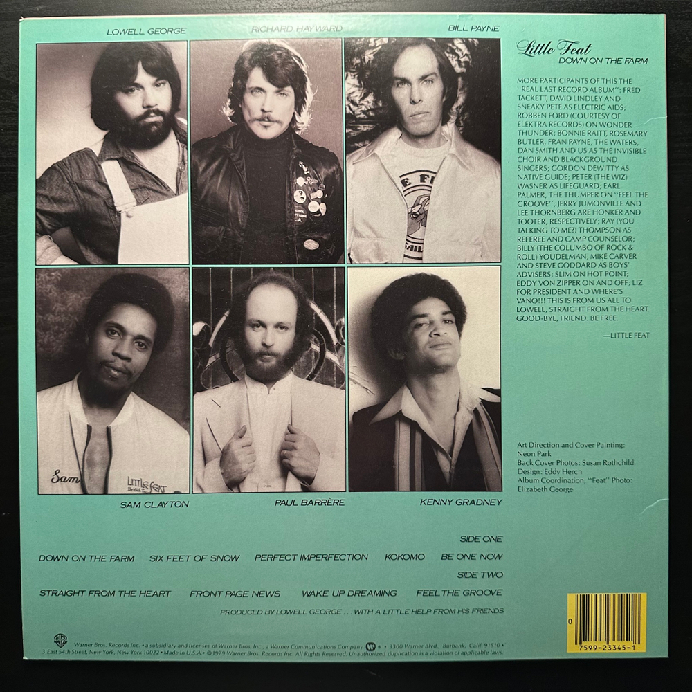 Little Feat - Down On The Farm (США 1979г.)