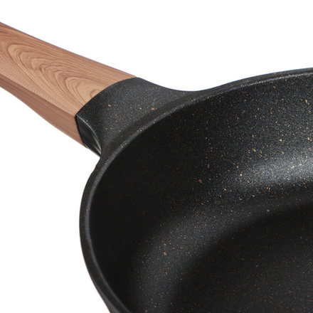 SATOSHI Карнуа Сковорода литая d26см, антипригарное покрытие Мрамор, индукция