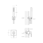 Встраиваемый смеситель для душа с ручным душем KUATRO NK K4918011