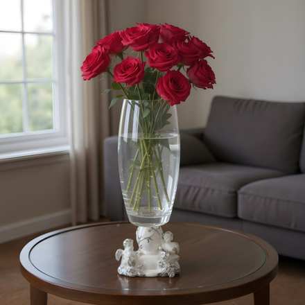 Ваза для цветов Мерси Белая