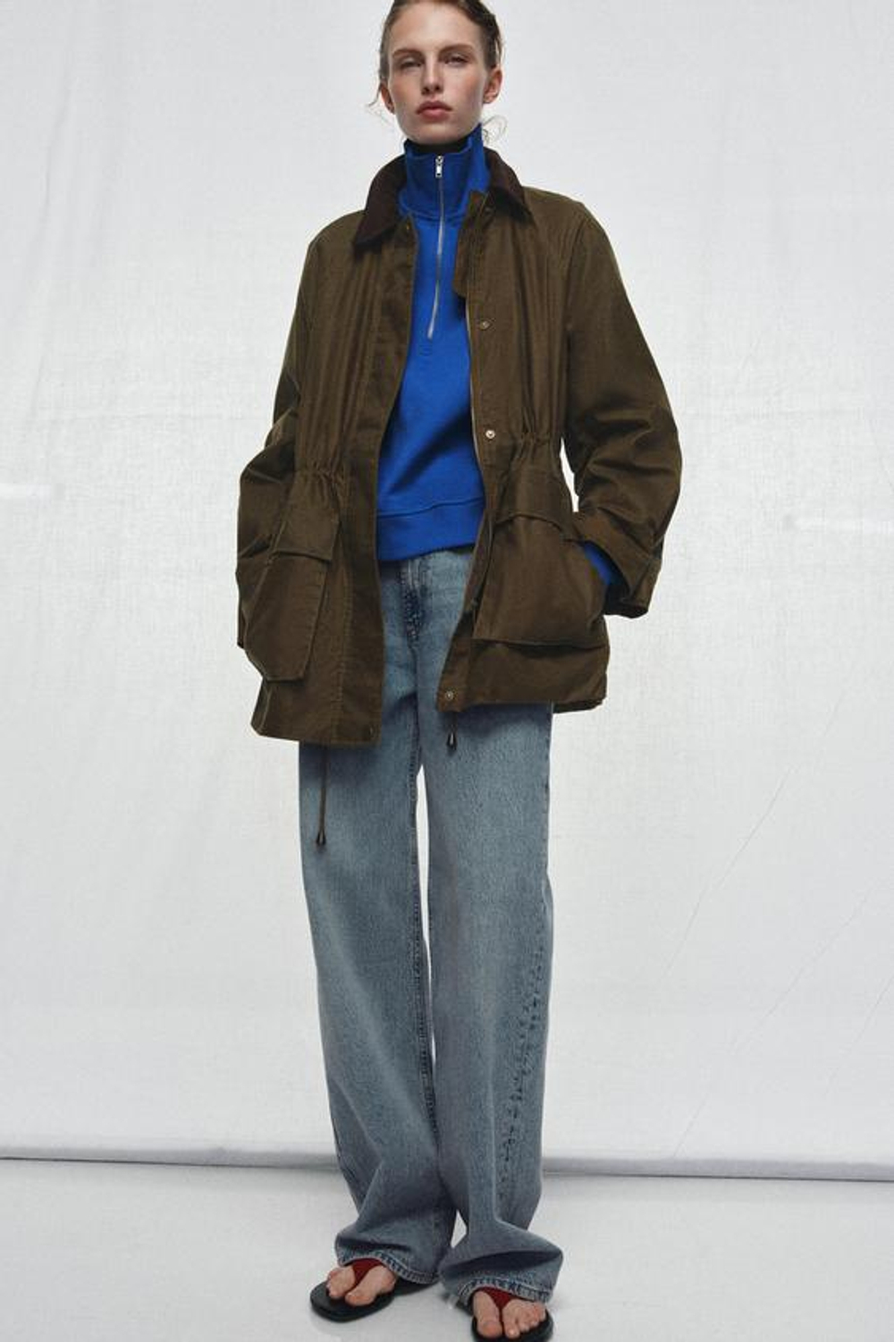 Бархатный пиджак с капюшоном и фитилем, похожий на свечу, ZW COLLECTION -ZARA