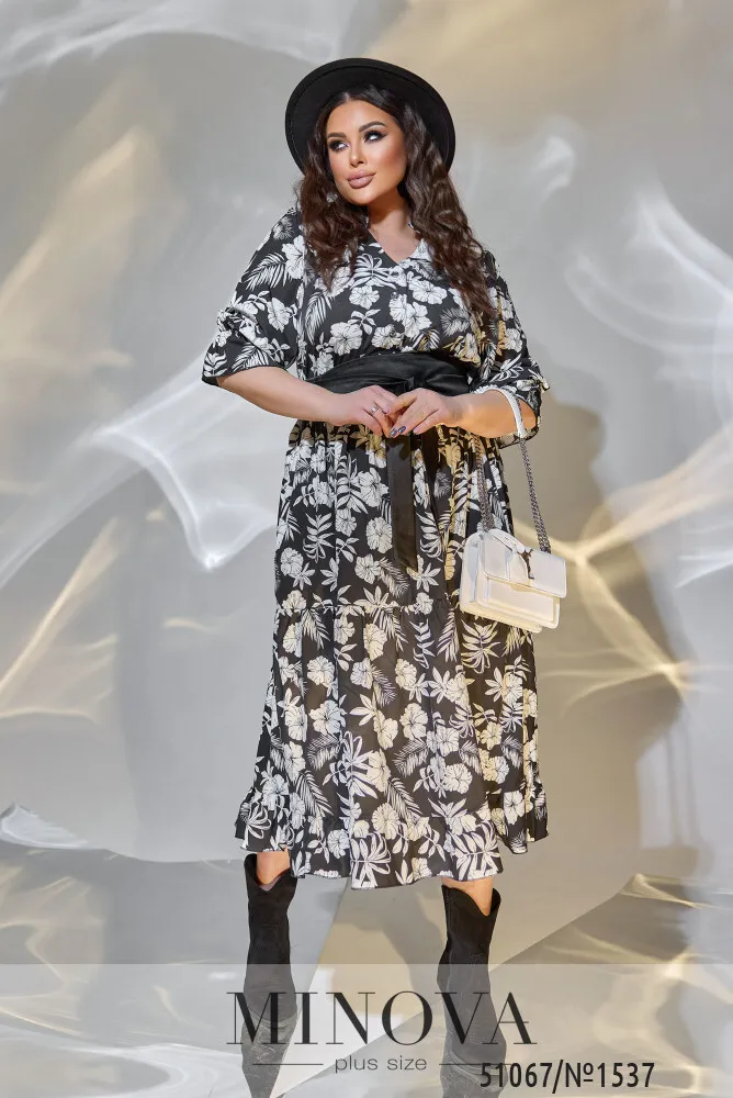 Платье 1537-черный Minova