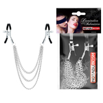 Оригинальные зажимы на соски с тройной цепочкой