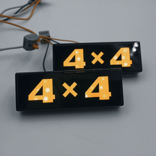 Повторитель поворота желтый на крыло диодный с надписью 4х4 для Лада Нива 2шт