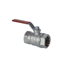 Кран шаровой латунь хром R250D Ду 50 Ру42 ВР рычаг красный Giacomini R250X008