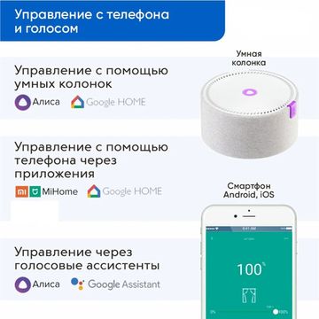 Раздвижной телескопический электрокарниз для штор с Wi-Fi (Яндекс Алиса)