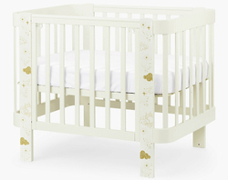 Детская кроватка-трансформер Happy baby Mommy Love в комплекте с расширением 160х70 milky