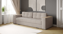 Диван раскладной Нави, бежевый/мдф дуб канадский