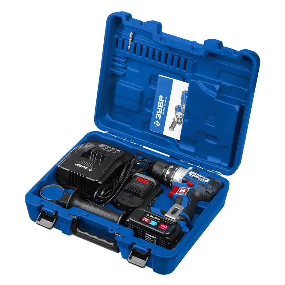 ЗУБР DB-201-42 бесщеточная дрель-шуруповерт (2 x 4 Ач, ЗУ)