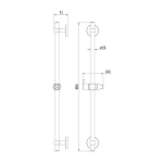 Стойка для душа 650 мм Milardo NIA6500M17 "Niagara" нерж. сталь, хром, коробка