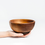 Деревянная тарелка Art of Siberia из цельного куска древесины кедра, глубокая, 18 см. T96