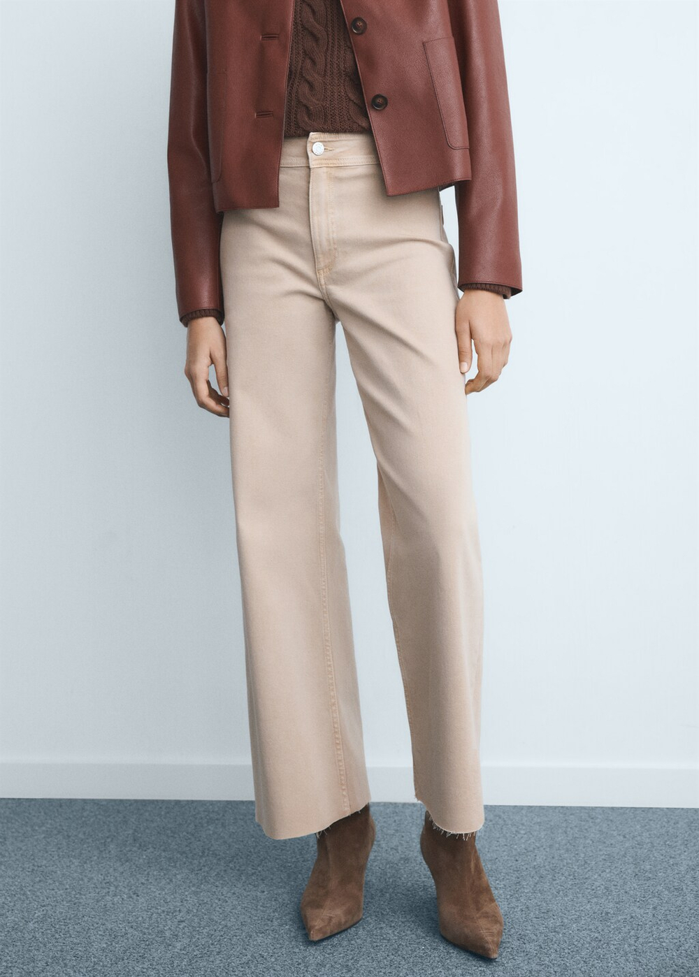 Джинсы-кюлоты Catherin с высокой талией