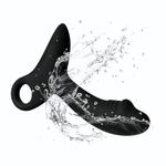 Черный силиконовый анальный вибромассажер Erokay (Цвет: черный)