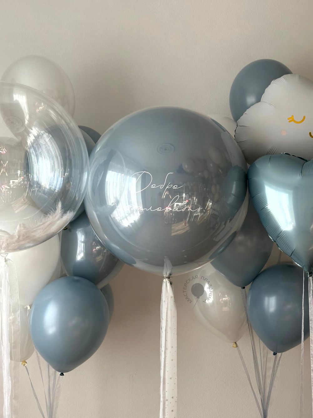 Воздушные шары на выписку для мальчика №9077  Изображение2