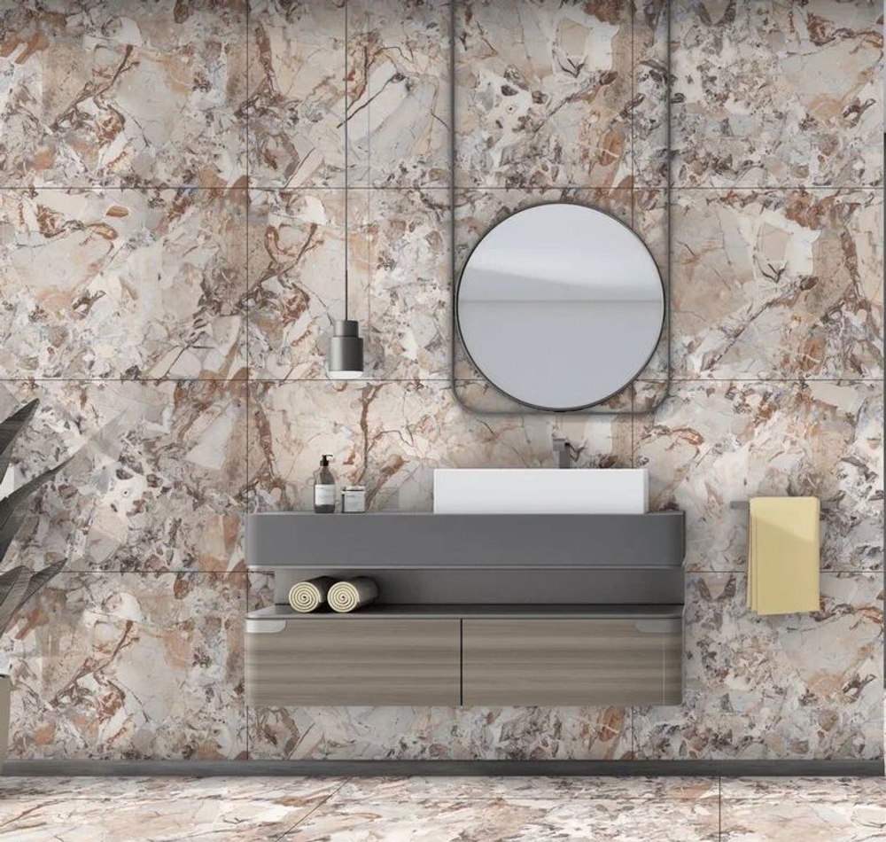 Глазурованный керамогранит End Rock Braccia 60x120 см 1.44 м² полированный цвет бежевый