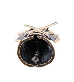 AM-3951 Колокольчик «Охотника» (латунь, янтарь)