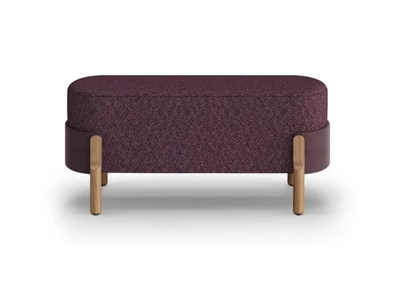 Банкетка Basic 100 см (сиреневый Нормандия, сливовый Ньютон, дуб)