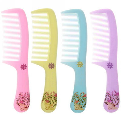 Расческа классическая с ручкой «Luxury hair- Нежные цветы», микс 4 цвета, 19,8*4,8см