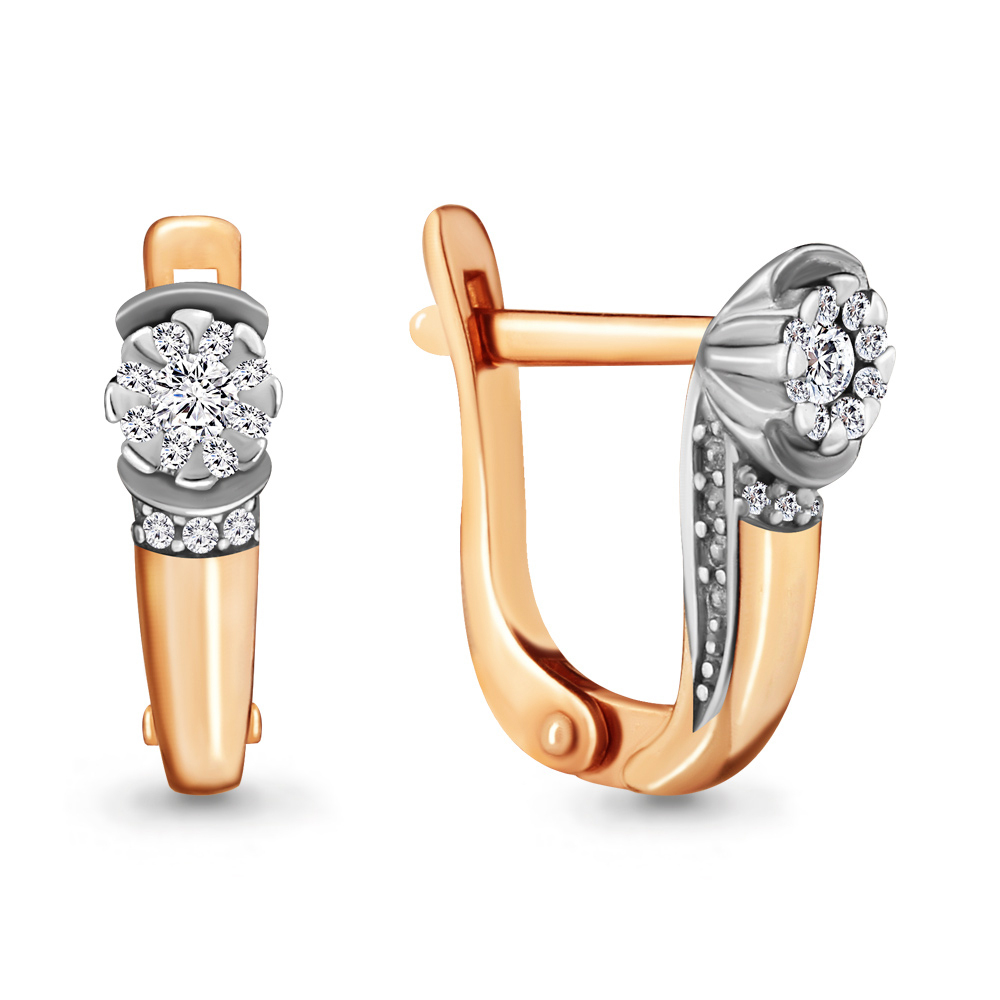941805к Серьги из Золота с бриллиантами из коллекции "Elegance"