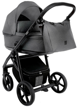 Детская коляска Roan Esso 2025 3 в 1 с автокреслом Tutis Elo Lux EduSky Grey ESS114/1 Grey/Black